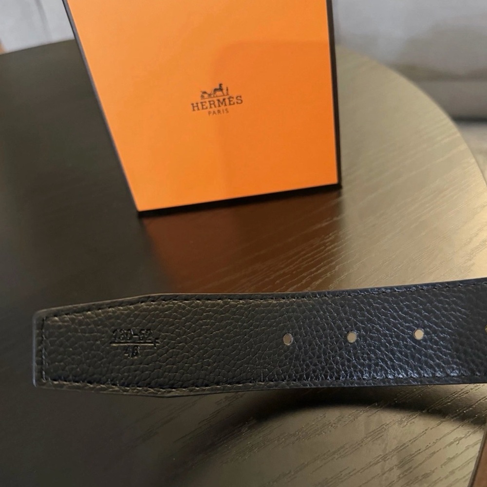 Hermes Men's Brown Belt Gold Buckle Size 130 - Picture 4 of 7